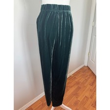Eileen Fisher Velvet Tapered Ankle Pant   Size L, NWT, Silk Blend, Sold Out