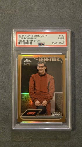 Ayrton Senna [Gold Refractor] #193 2024 Topps Chrome Formula 1 card