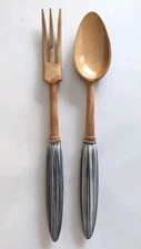 Vintage Authentic Kasuga Wear Salad Server Spoon and Fork - 12 inches