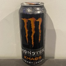 Monster Energy KHAOS Juice 2008 Rare 16oz Empty Can, Old Design Damaged