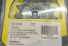 Suzuki RM 250 Rmx 250 Dr250 Dr350 DRZ400 13t Sprocket O2-2559 Pro Taper