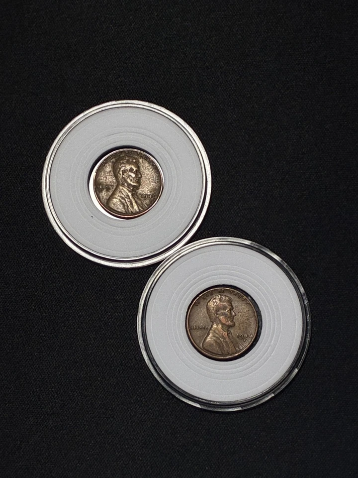 1946p 1946d BRN 2pc Lincoln Wheat Ear Copper 1c Penny Collection  - Image 2 of 4