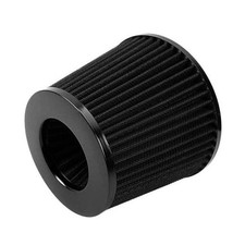 3" Inlet High Flow Clamp-On Cold Air Intake Filter Cleaner 76mm Cone Black