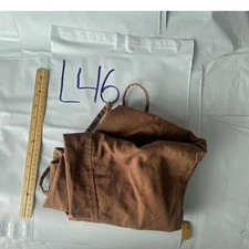 Divided New by H M Brown Linen Blend Camisole Top Cropped Smocked Back Size M