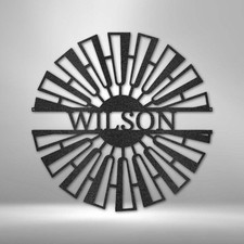 Fancy Windmill Personalized Steel Sign - Farmhouse Sign for Indoor/Outdoor Use