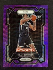 Noah Clowney Rookie Card RC 2023-24 Prizm Monopoly Purple Wave Prizm #12. rookie card picture