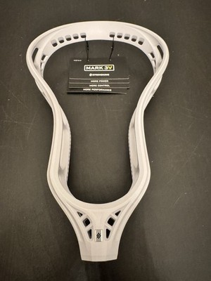 Stringking Mark 3V Lacrosse Head Unstrung Midfield White NWT