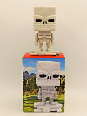 MCDONALDS 2025 MINECRAFT MOVIE MERCH SAMMLER FIGUR SKELETON BLOCKHEAD in OVP