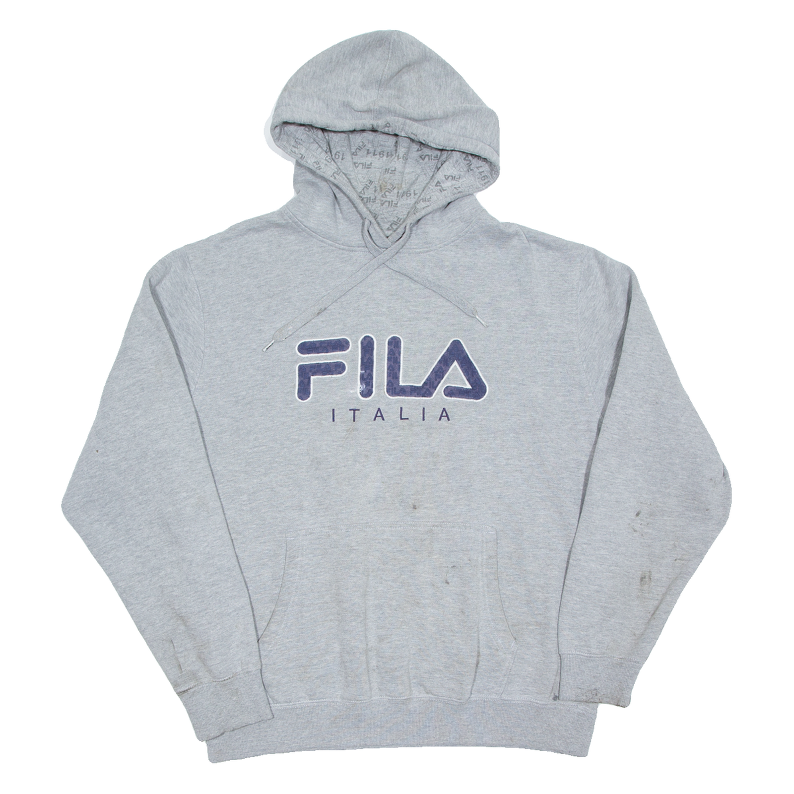 FILA Italia Felpa con Cappuccio Uomo Grigio L
