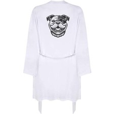 'Happy Bulldog' Adult Dressing Robe / Gown RO052653 