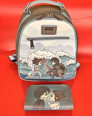 Loungefly Star Wars Rise of Skywalker Mini Backpack w/ Wallet Unused Small Flaw