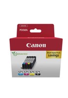Canon CLI-571 Druckerpatronen Multipack Schwarz Cyan Magenta Gelb 0386C008