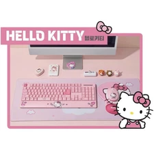 NEW Sanrio Hello Kitty Wireless Keyboard Mouse Combo Set Korean English