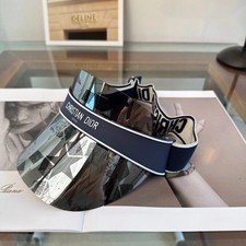 Authentic Christian Dior Star Printed Mirror Visor Summer Beach Driving Headband
