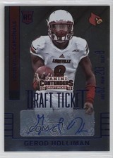 2015 Contenders Draft Picks College Ticket Blue Foil Gerod Holliman Auto 10k8