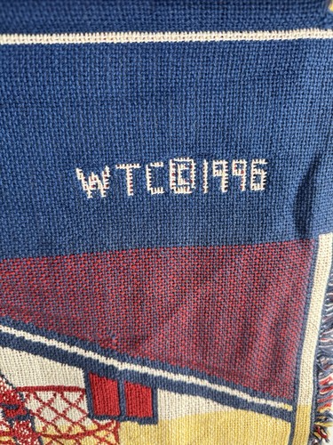 WTC 1996 Basketball gewebter Wandteppich Wandhänger Jungenzimmer Männerhöhle Vintage - Bild 4 von 6