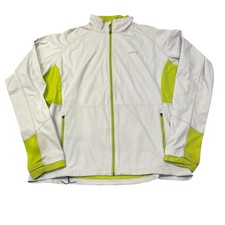 Patagonia Ms Wind Shield Jacket White Green Mens XL Zip Up Sty 24981
