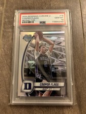 2024 Bowman Chrome U Refractor Cooper Flagg #16 Rookie  Card - PSA 10