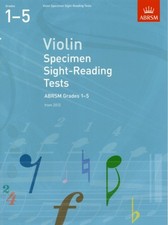 Image of Violin Specimen Sight-Reading Tests, ABRSM Grades 1-5: from 2012 SHEET MUSIC