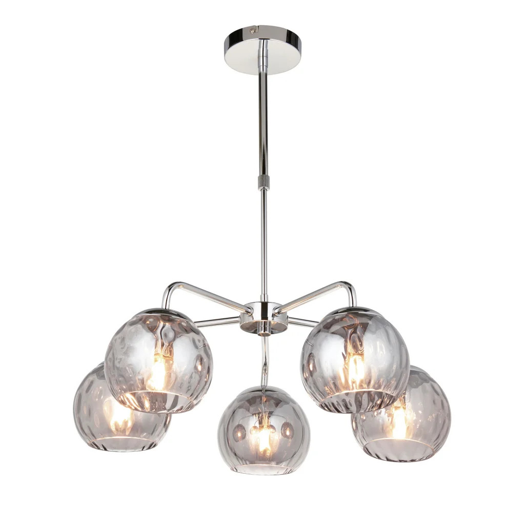 Ceiling Light Silver Dimple 5 Polished Chrome Endon 97972
