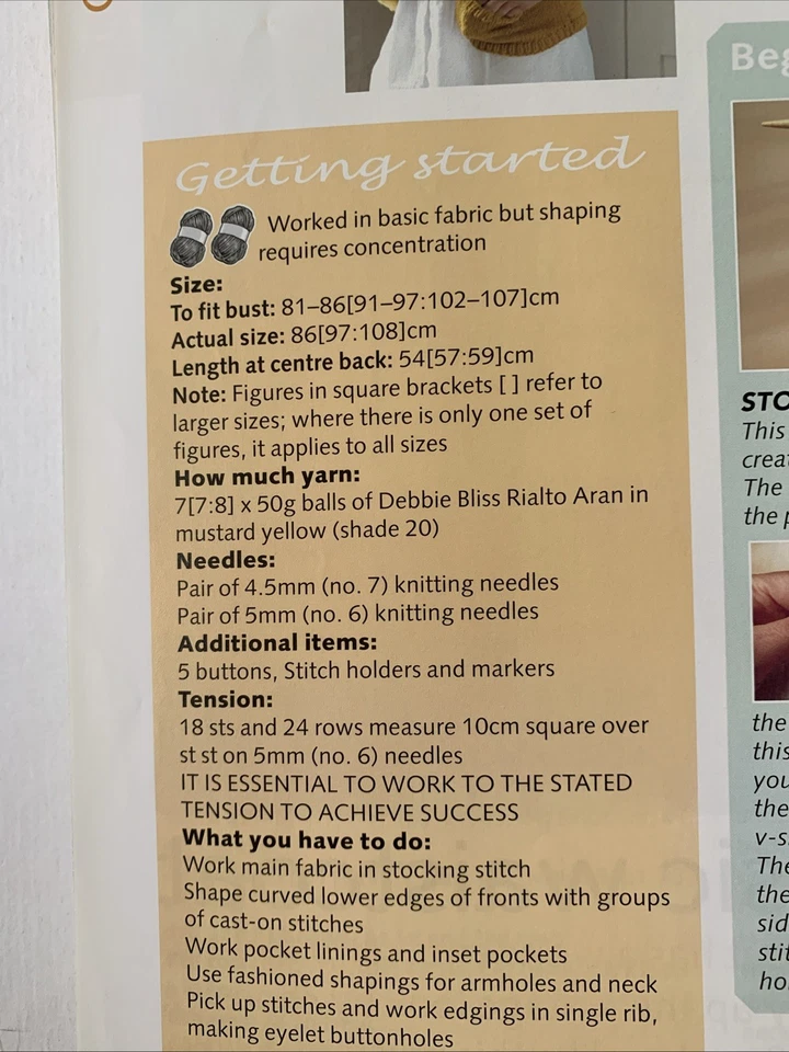 Ladies Knitting Pattern 1913  Classic Waistcoat In Debbie Bliss Rialto Aran Yarn - Image 4 of 4