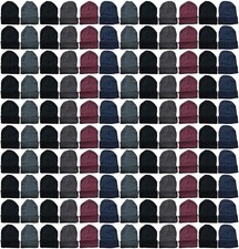 120 PK of Wholesale Beanies Or Gloves, Bulk Thermal Winter Hat Assorted 