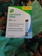 60 One Touch Ultra Plus Blood Test Strips, Expires 2026 Dec 31st