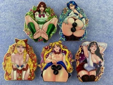 Sailor Moon Mercury Mars Jupiter Venus Mature Anime Metal Enamel Pin
