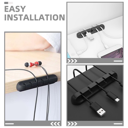 4 PCS 5-Loch-Drahtprozessor Büro Kabelorganisatoren Elektronischer - 第 2/12 張圖片