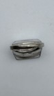 Vintage MCM Sterling Silver Modern Ring with Large CZ Size 5.75 — photo 5