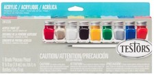 Testors 281235 Finishing Acrylic Paint with Brush Value Pack Set of 9 