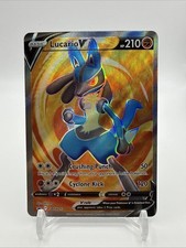 Carta Pokemon Spada e Scudo Lucario V SWSH213 Full Art Black Star Promo 2022 quasi nuova