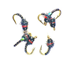 Mirage Frenchie Tungsten Nymphs UV Black - Premium Trout Fly Fishing Flies