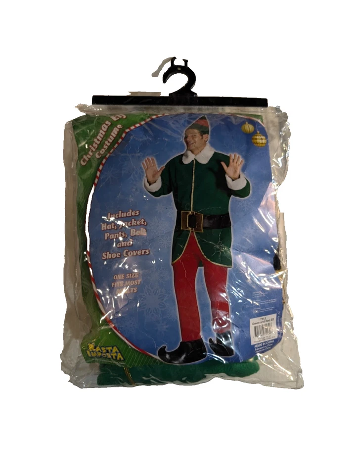 Бренд Rasta Imposta рождественский костюм эльфа 7113 зеленый и красный эльф 2015 - Изображение 2 из 4