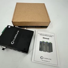 Industrial Gigabit Ethernet Switch 4x 10/100/1000Mbps + SFP Port Slot DIN Rail 