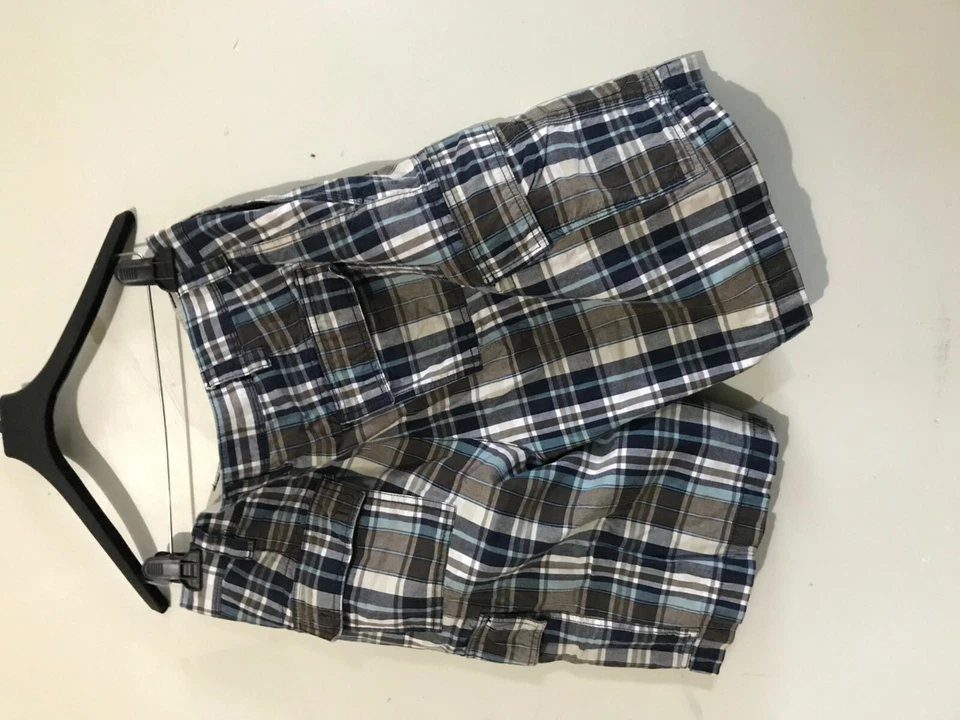 Pantalones Cortos Van Heusen Talla 34 100% Algodón Cuadros Hombres Marrón Azul Marino Verde Menta Foto 2 de 4