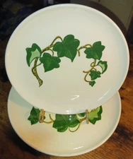 2PC Metlox California Ivy Set 10 3/8" Dinner Plate & 9 3/8" Luncheon Plate EUC