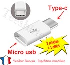 ADAPTATEUR Micro USB 3.1 Type C connecteur Blanc pour Lumia 950xl / Lumia 950