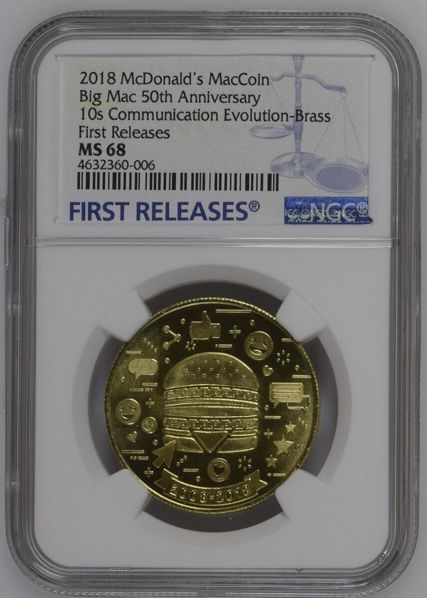 NGC FIRST RELEASES MacCoin MS 67+68 Set-Big Mac 50th NGC FIRST RELEASES MacCoin MS 67+68 Set-Big Mac 50th