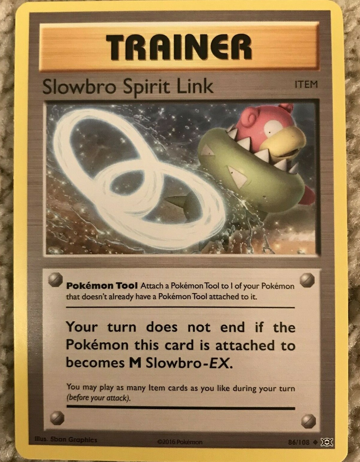 Slowbro Spirit Link 86/108 Uncommon - XY Evolutions Pokemon Card NM Near Mint