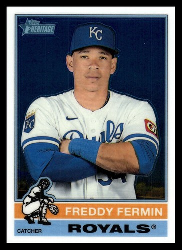 2025 Topps Heritage Chrome 466 Freddy Fermin, Kansas City Royals SP