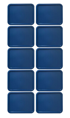 Replacement Lid for 6-CUP Pyrex Cover Rectangle (6.75'' x 8.75'') NAVY (10-Pack)