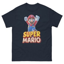 Unisex Classic Super Mario Tee Custom Gamer Tees Super Mario Bro Tshirt