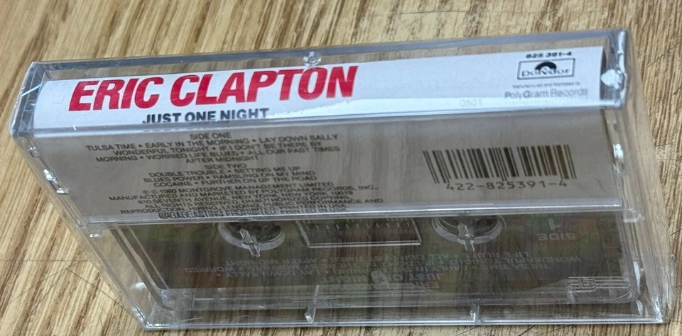 Eric Clapton Just One Night Brand New audio cassette Tape Sealed - Image 2 of 2