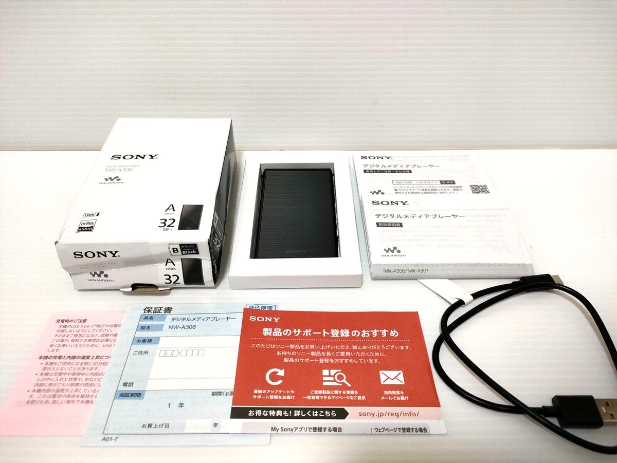 SONY NW-A306 Black WALKMAN 32GB Hi-Res Audio Player English