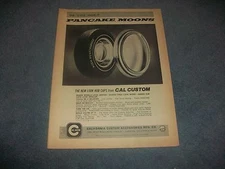 1970 Cal Custom Pancake Moons Hub Caps Vintage Ad "The "Eyes" Have It"