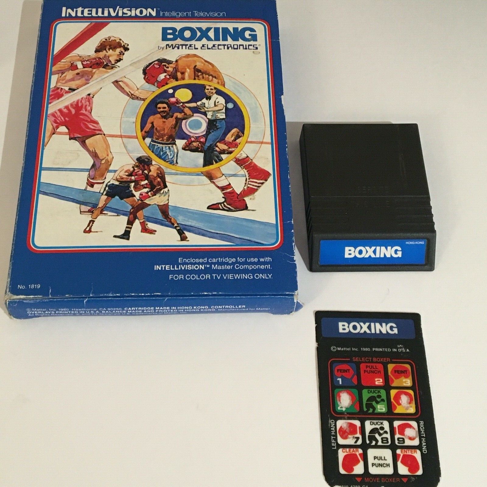 Lot De 2 Overlays Mattel Intellivision - BOXING 1980 Bon état
