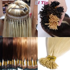 200 Strands I Tip Hair 100g Stick Tip 100 Real Human Hair Extensions Micro Ring
