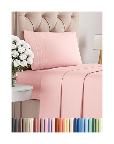 Twin XL Size 3 Piece Sheet Set - Comfy Breathable & Cooling Bed Sheets Set - ...