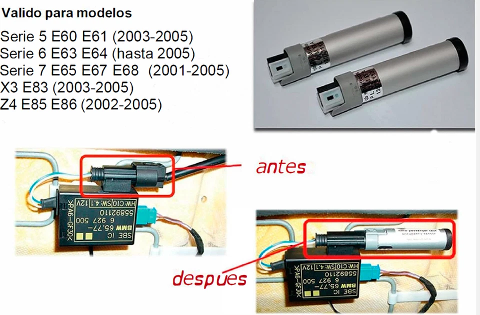 Sensor de ocupación asiento pasajero dispositivo auxiliar  E36, E46, E34, E39 - Imagen 4 de 4